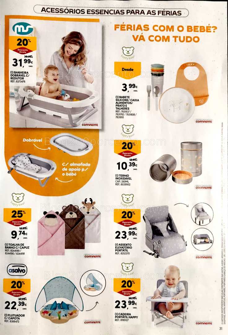 Antevisão Folheto CONTINENTE Bebé Verão Promoções de 1 a 13 julho all