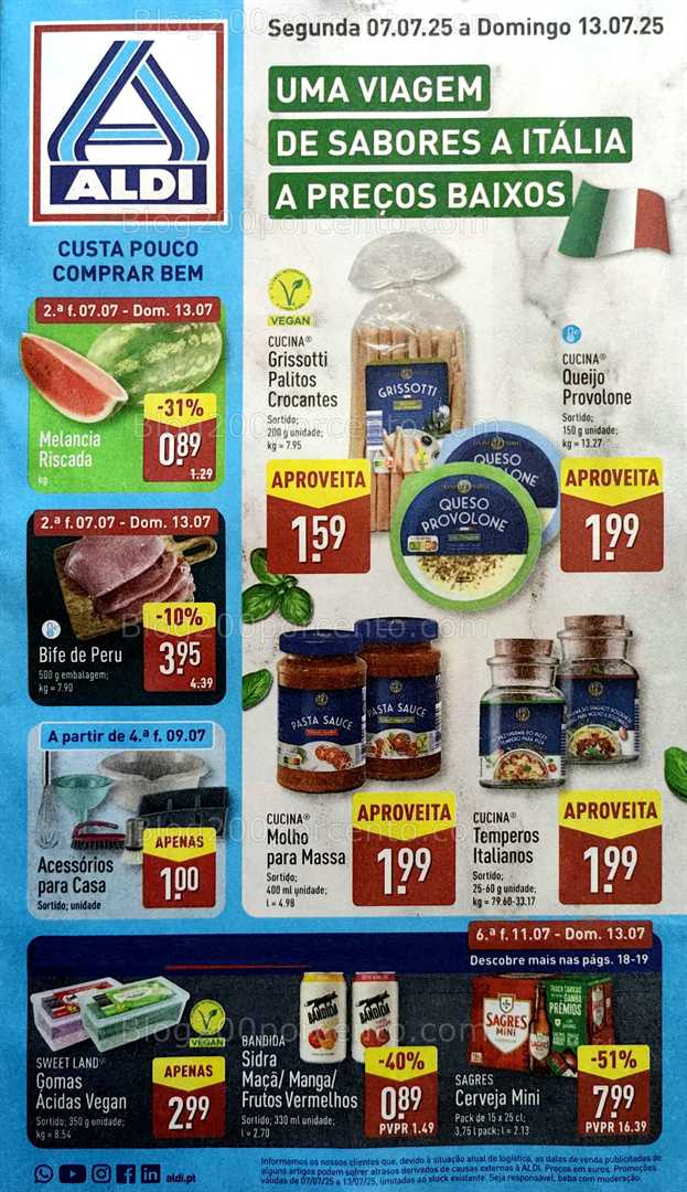 Antevisão Folheto ALDI Promoções de 7 a 13 julho all