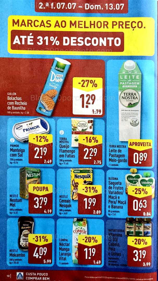 Antevisão Folheto ALDI Promoções de 7 a 13 julho all