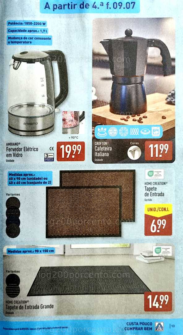 Antevisão Folheto ALDI Promoções de 7 a 13 julho all
