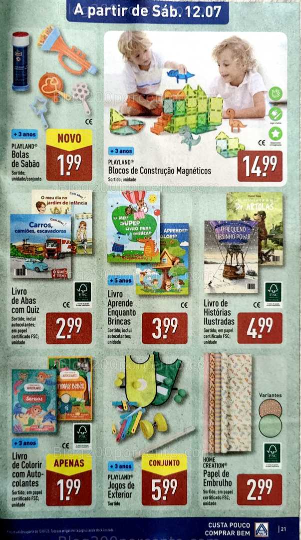 Antevisão Folheto ALDI Promoções de 7 a 13 julho all