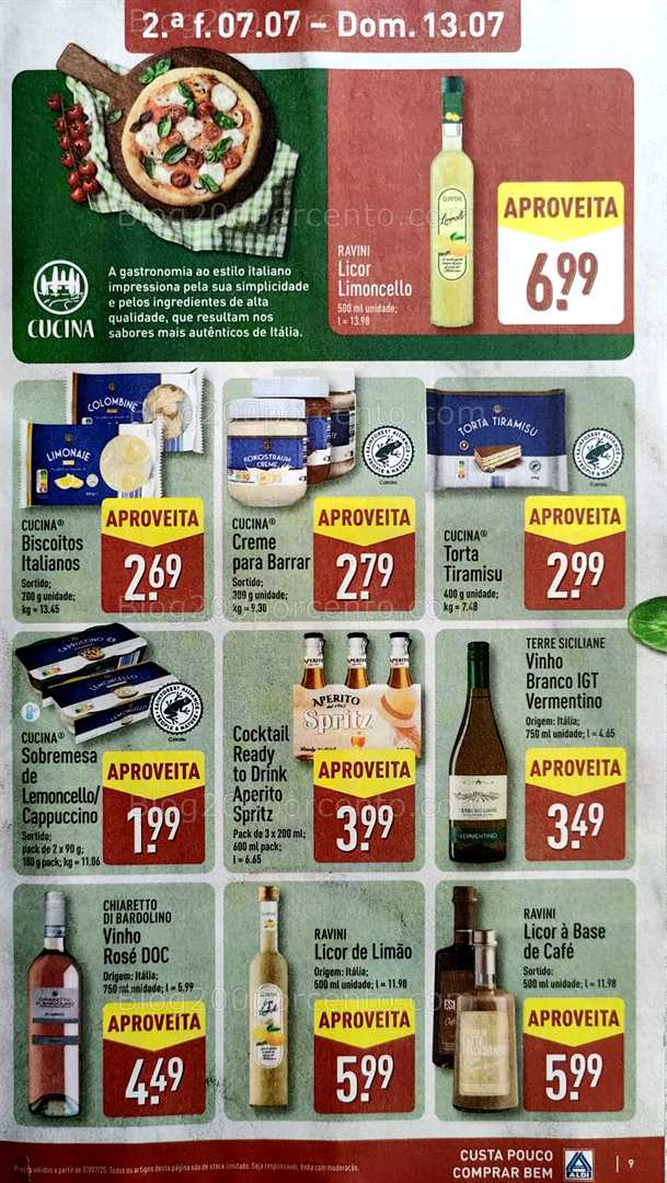 Antevisão Folheto ALDI Promoções de 7 a 13 julho all