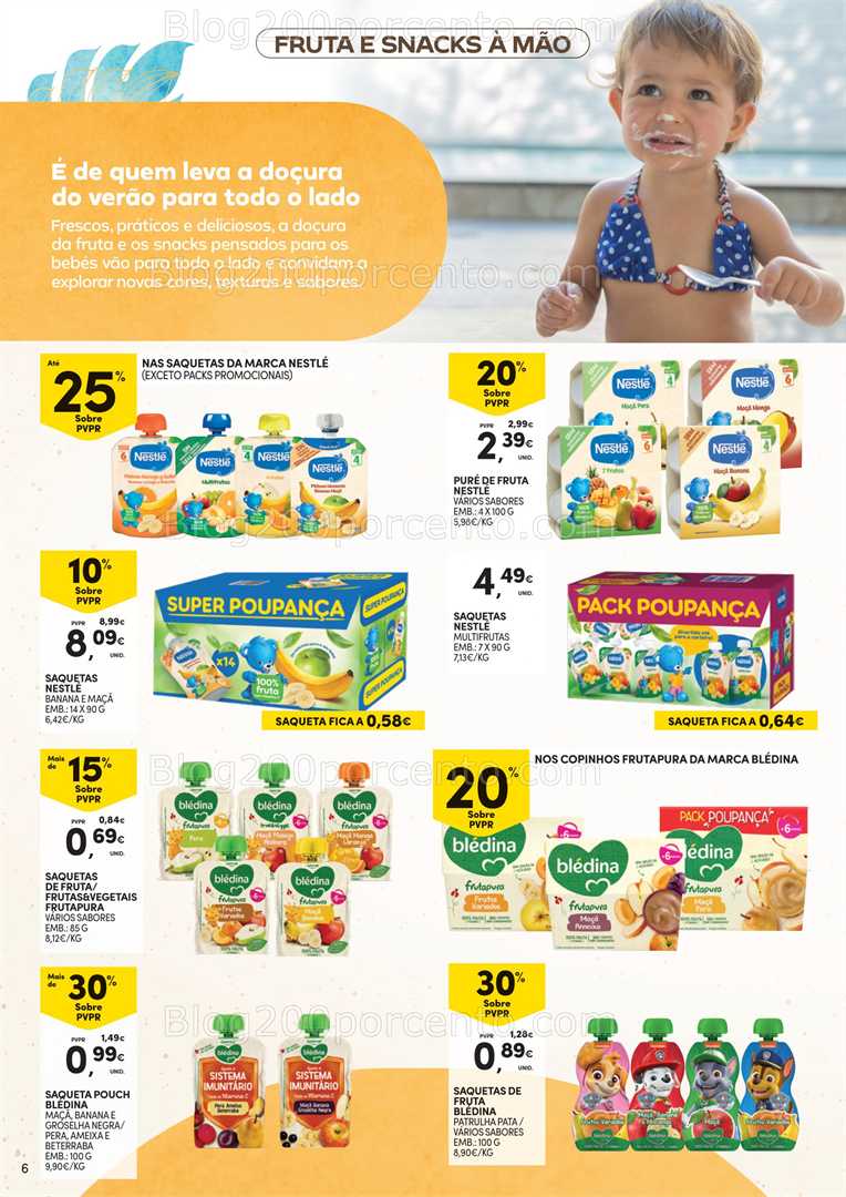 Antevisão Folheto CONTINENTE Bebé Verão Promoções de 1 a 13 julho all