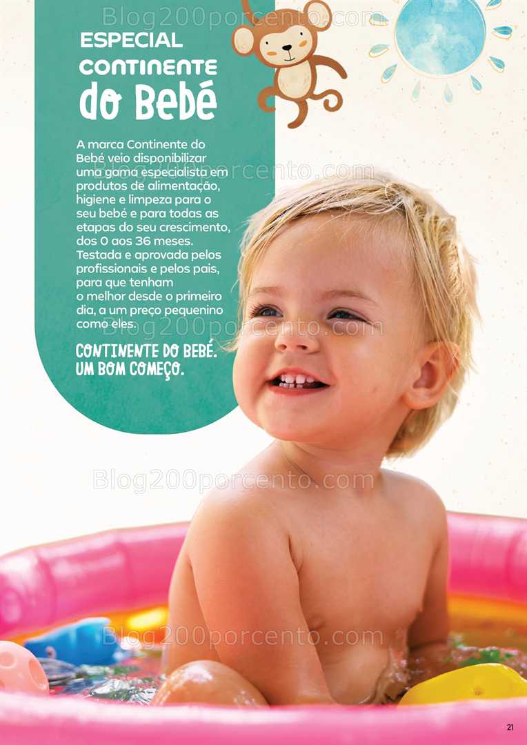 Antevisão Folheto CONTINENTE Bebé Verão Promoções de 1 a 13 julho all