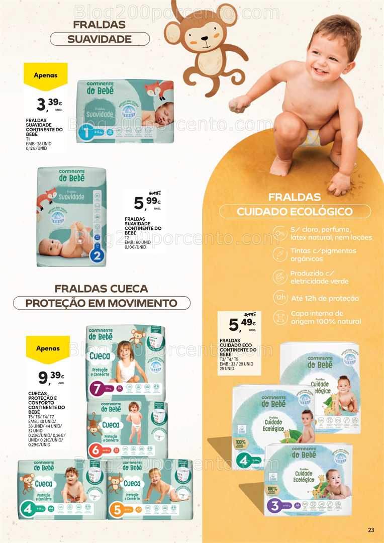 Antevisão Folheto CONTINENTE Bebé Verão Promoções de 1 a 13 julho all