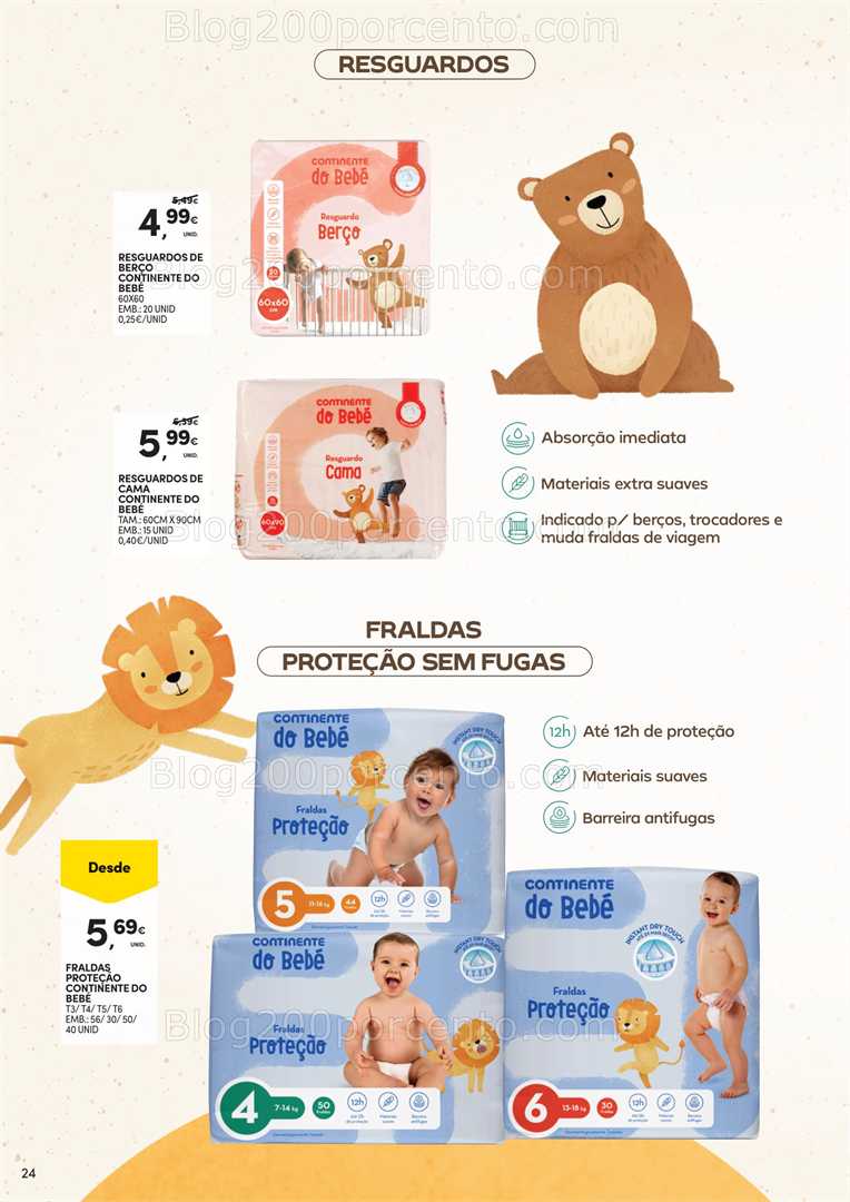 Antevisão Folheto CONTINENTE Bebé Verão Promoções de 1 a 13 julho all