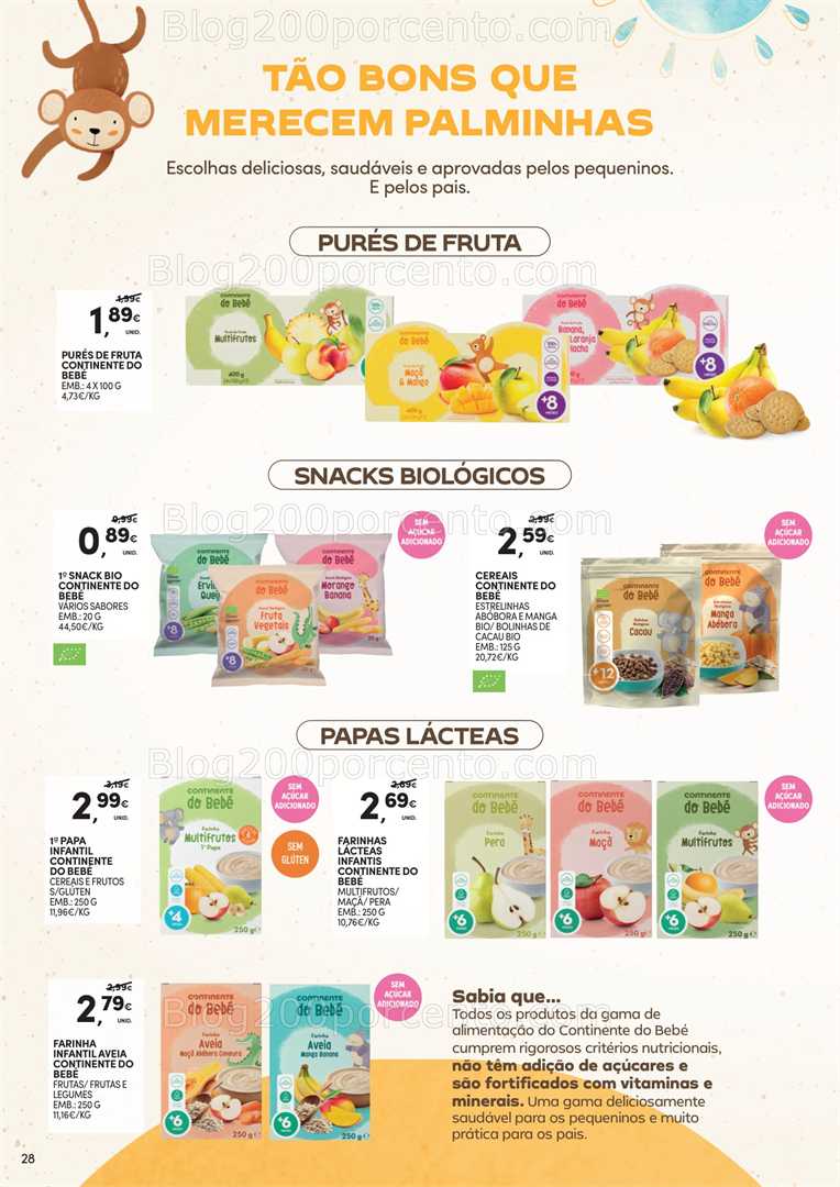 Antevisão Folheto CONTINENTE Bebé Verão Promoções de 1 a 13 julho all