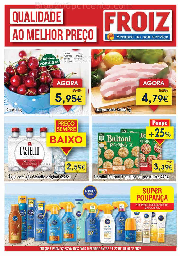 Antevisão Folheto FROIZ Promoções de 2 a 22 julho all