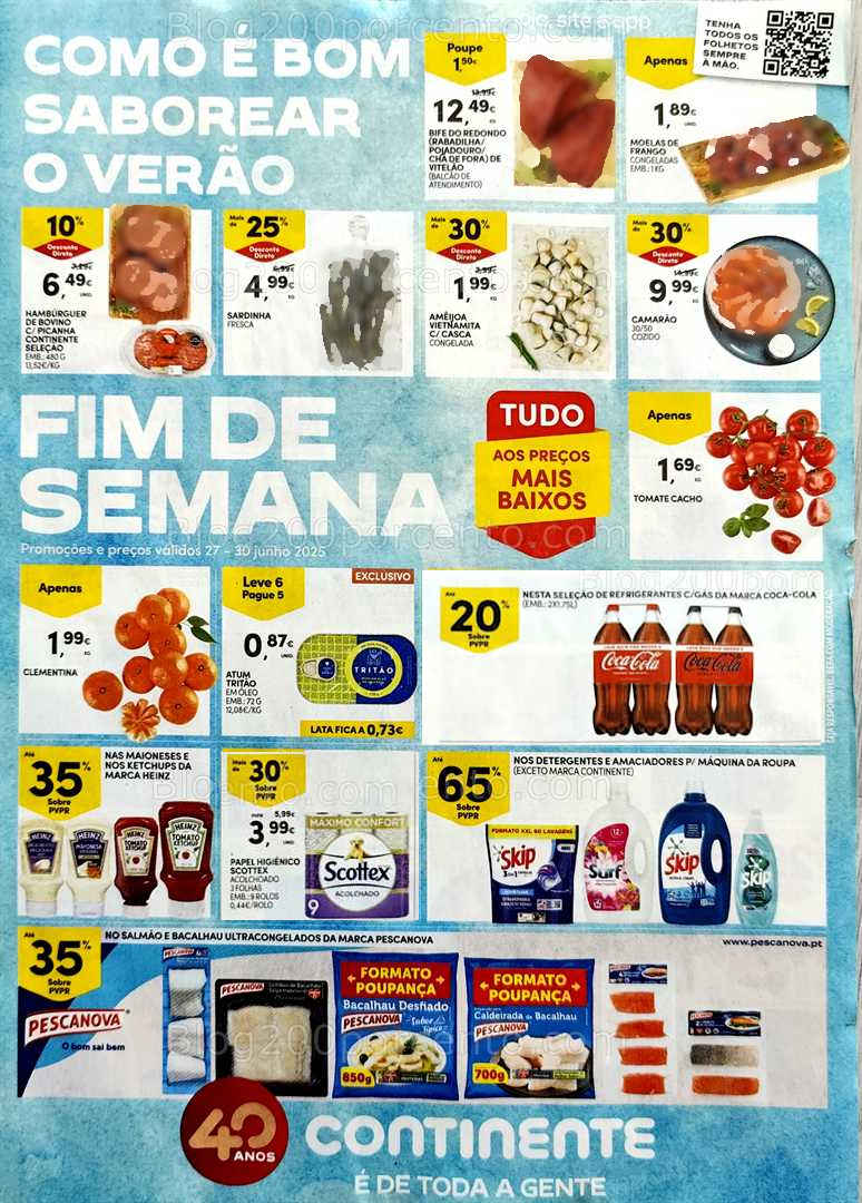 Antevisão Folheto CONTINENTE Fim de Semana - 27 a 30 junho all