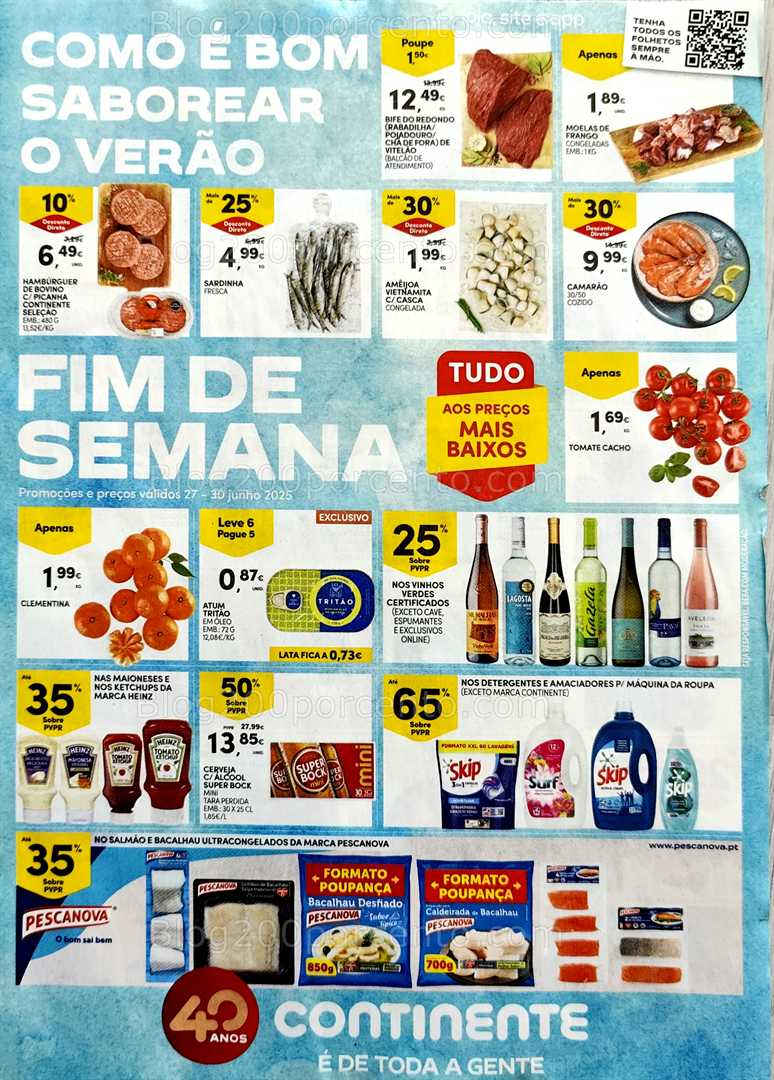 Antevisão Folheto CONTINENTE Fim de Semana - 27 a 30 junho all