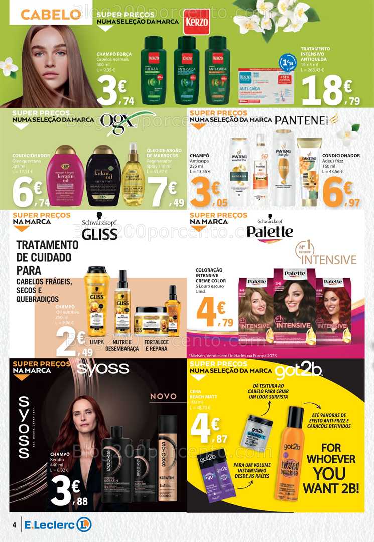 Antevisão Folheto E-LECLERC Beleza Verão Promoções de 1 a 20 julho all