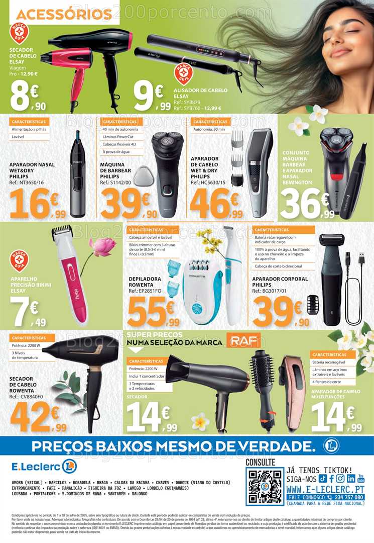 Antevisão Folheto E-LECLERC Beleza Verão Promoções de 1 a 20 julho all