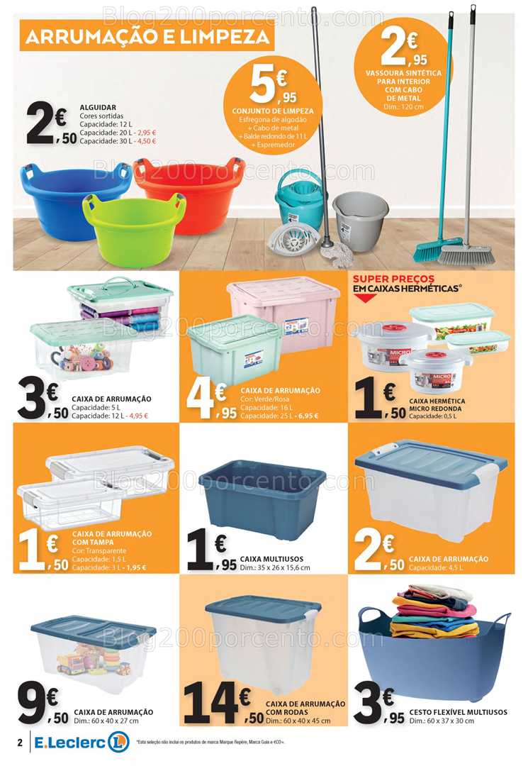 Antevisão Folheto E-LECLERC Bazar Promoções de 3 a 16 julho all