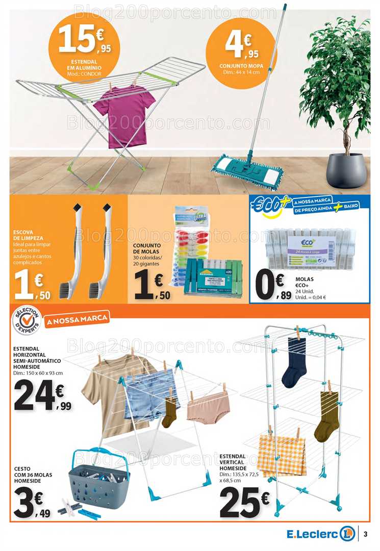 Antevisão Folheto E-LECLERC Bazar Promoções de 3 a 16 julho all