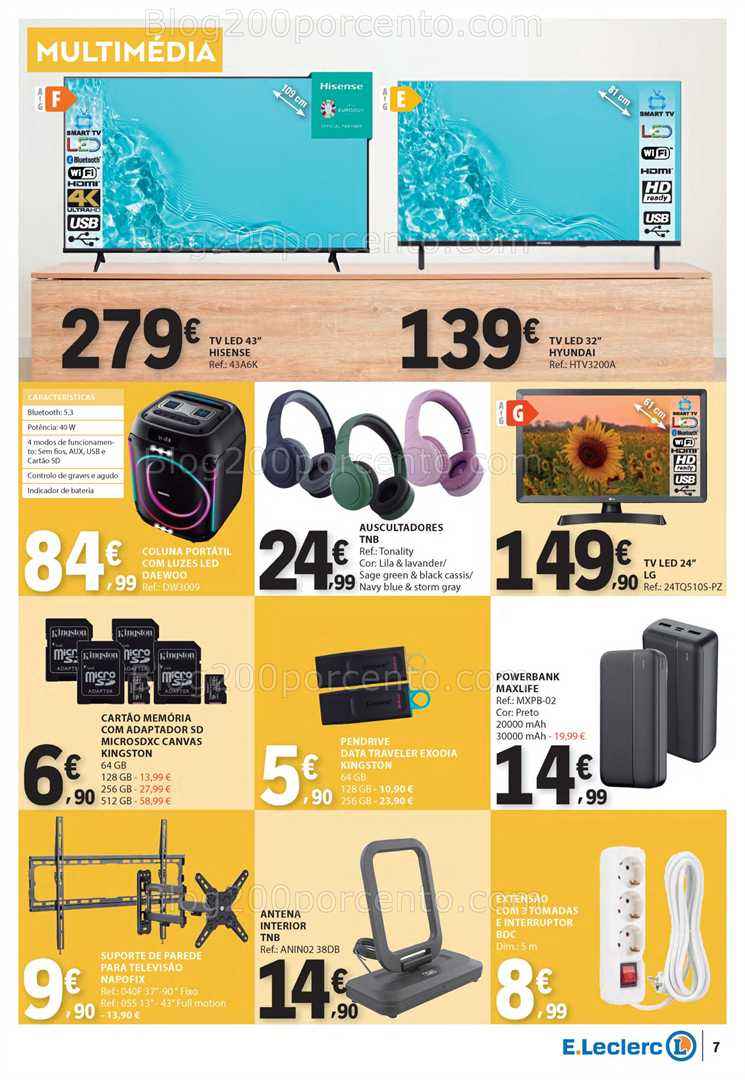 Antevisão Folheto E-LECLERC Bazar Promoções de 3 a 16 julho all