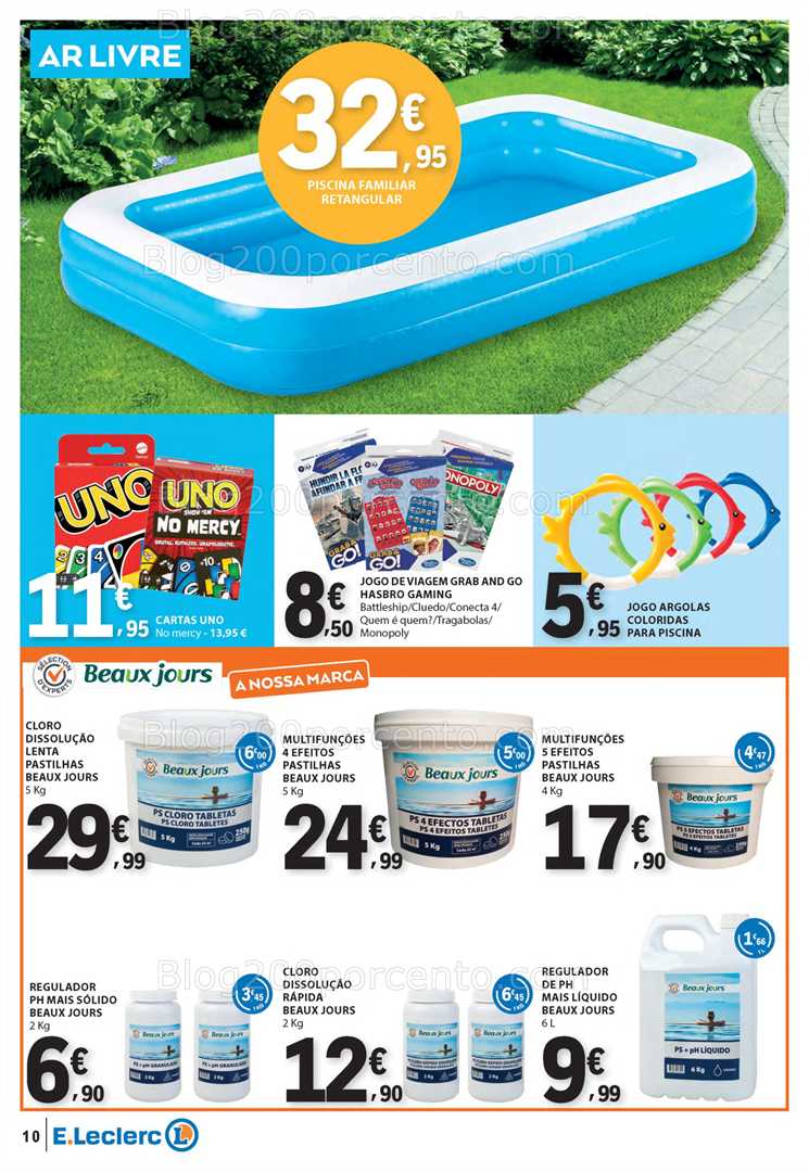 Antevisão Folheto E-LECLERC Bazar Promoções de 3 a 16 julho all