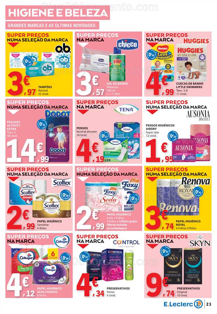 Antevisão Folheto E-LECLERC Promoções de 3 a 9 julho all