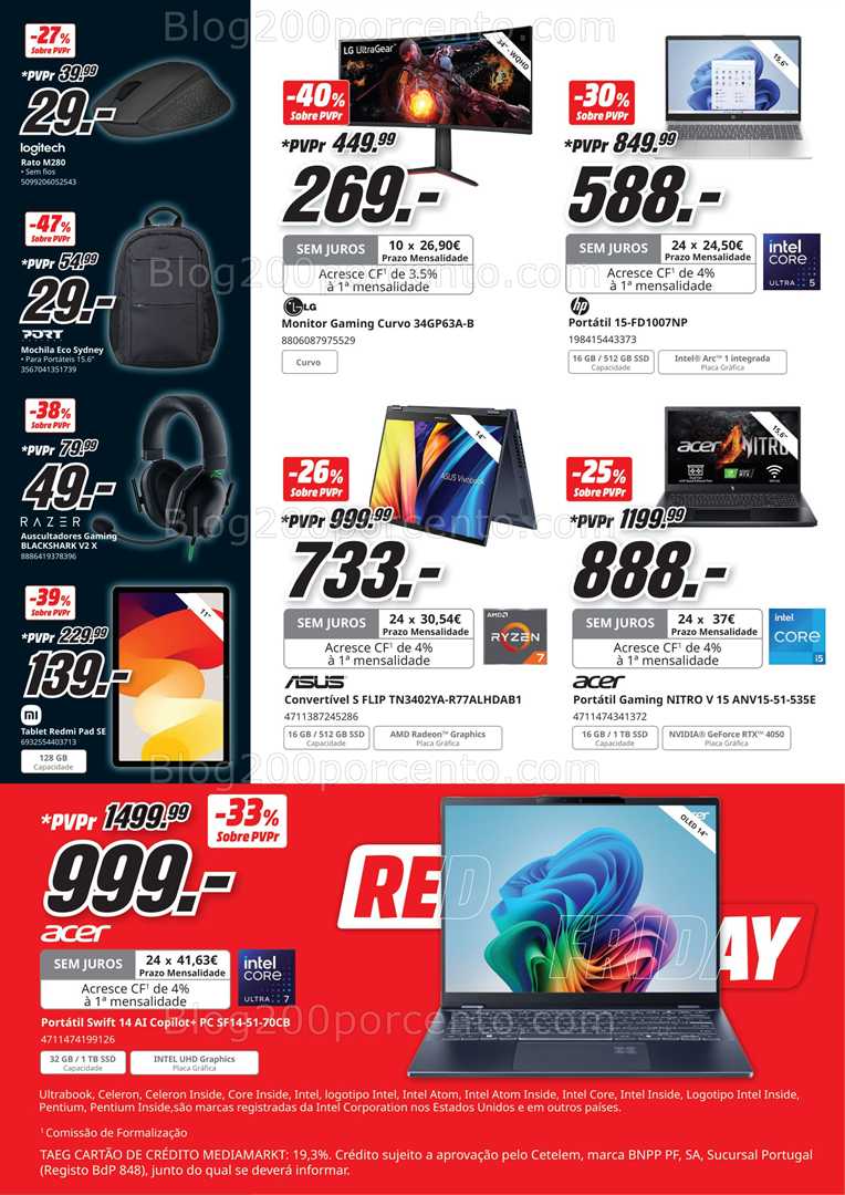 Antevisão Folheto MEDIA MARKT Red Friday Promoções de 27 a 30 junho all