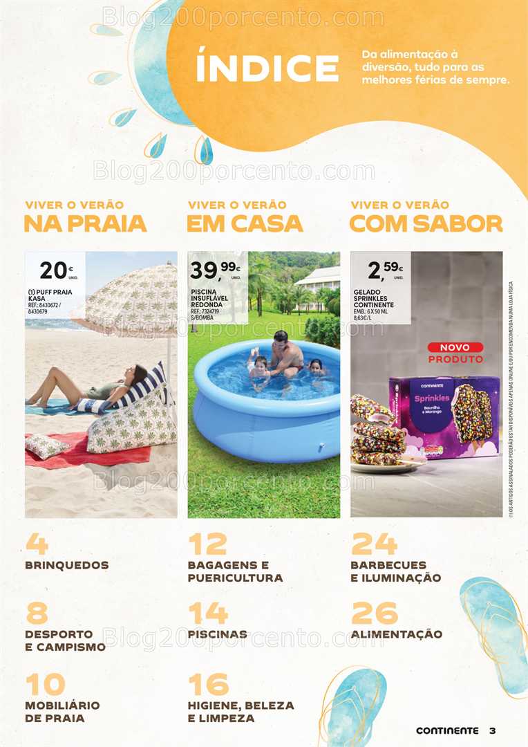 Antevisão Folheto CONTINENTE Férias de Verão - 24 junho a 10 agosto all