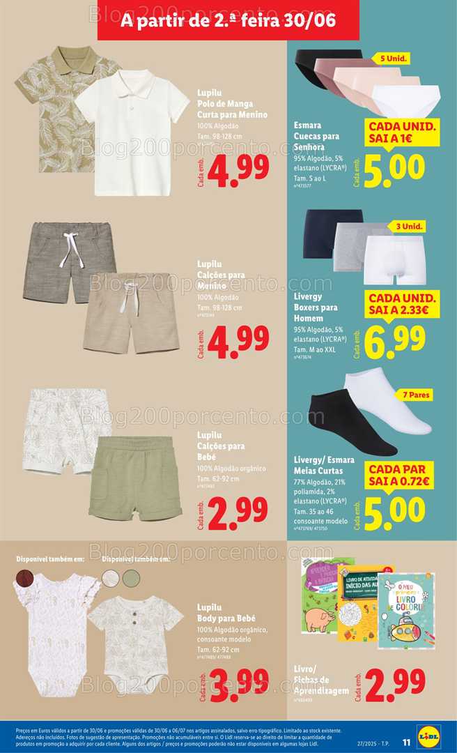 Antevisão Folheto LIDL Bazar Promoções de 30 junho a 10 julho all