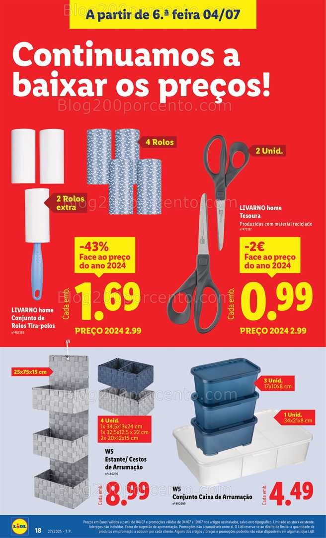 Antevisão Folheto LIDL Bazar Promoções de 30 junho a 10 julho all