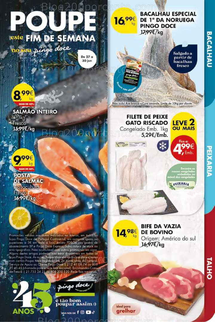 Antevisão Folheto PINGO DOCE Promoções Fim de Semana - 27 a 30 junho all