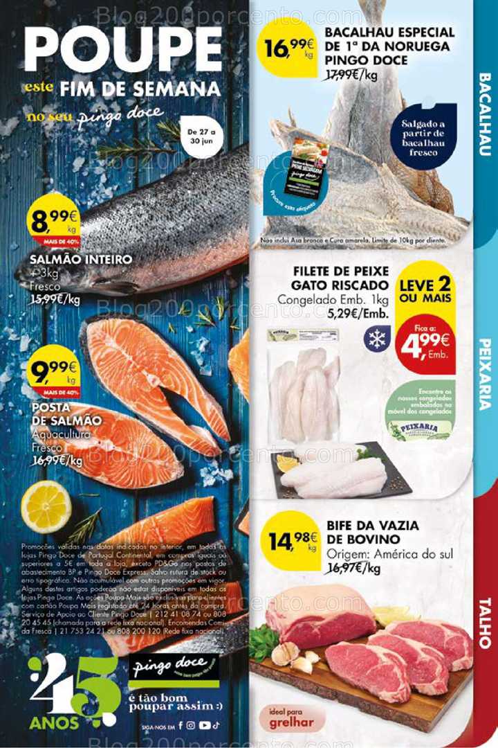 Antevisão Folheto PINGO DOCE Promoções Fim de Semana - 27 a 30 junho all