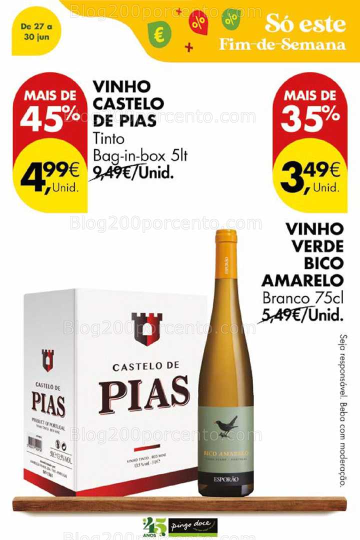 Antevisão Folheto PINGO DOCE Promoções Fim de Semana - 27 a 30 junho all