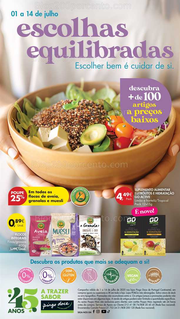 Antevisão Folheto PINGO DOCE Escolhas Equilibradas Promoções de 1 a 14 julho all