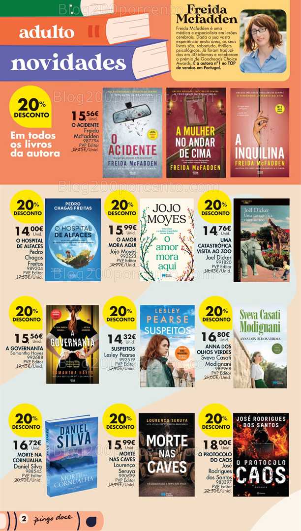 Antevisão Folheto PINGO DOCE Feira do Livro Promoções de 1 a 21 julho all