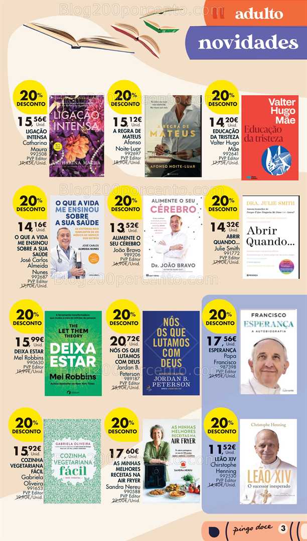 Antevisão Folheto PINGO DOCE Feira do Livro Promoções de 1 a 21 julho all