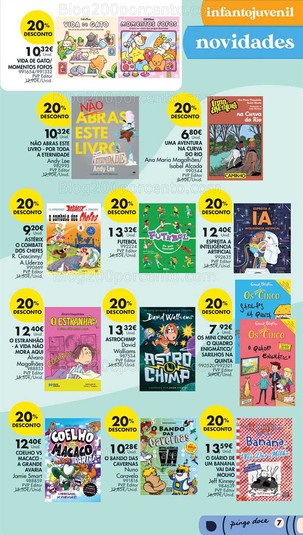 Antevisão Folheto PINGO DOCE Feira do Livro Promoções de 1 a 21 julho all