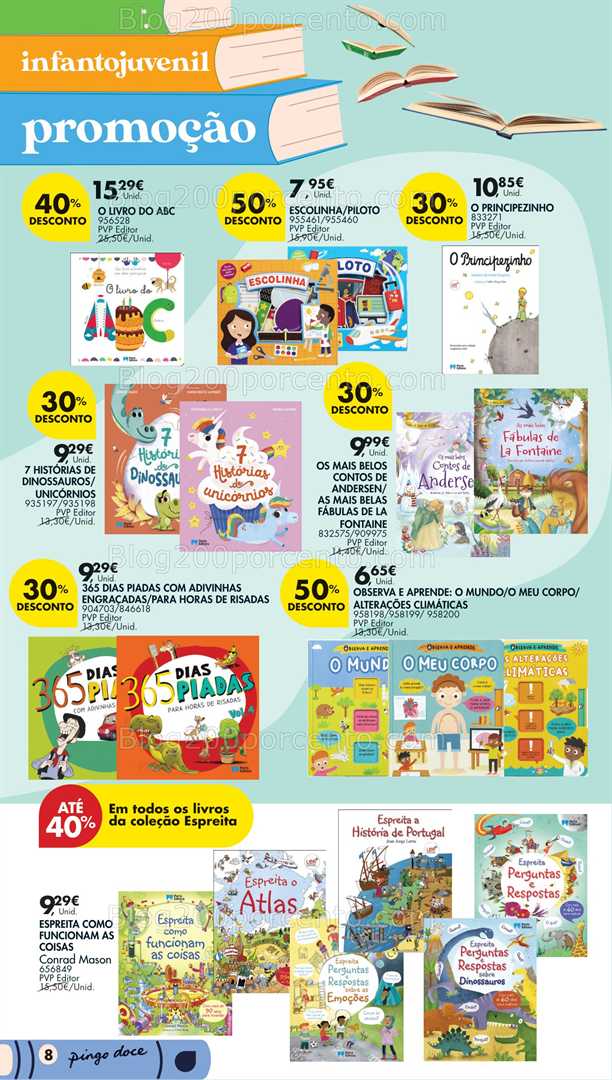 Antevisão Folheto PINGO DOCE Feira do Livro Promoções de 1 a 21 julho all