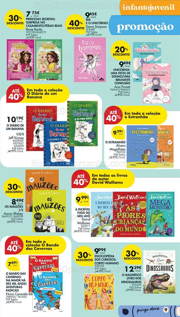 Antevisão Folheto PINGO DOCE Feira do Livro Promoções de 1 a 21 julho all