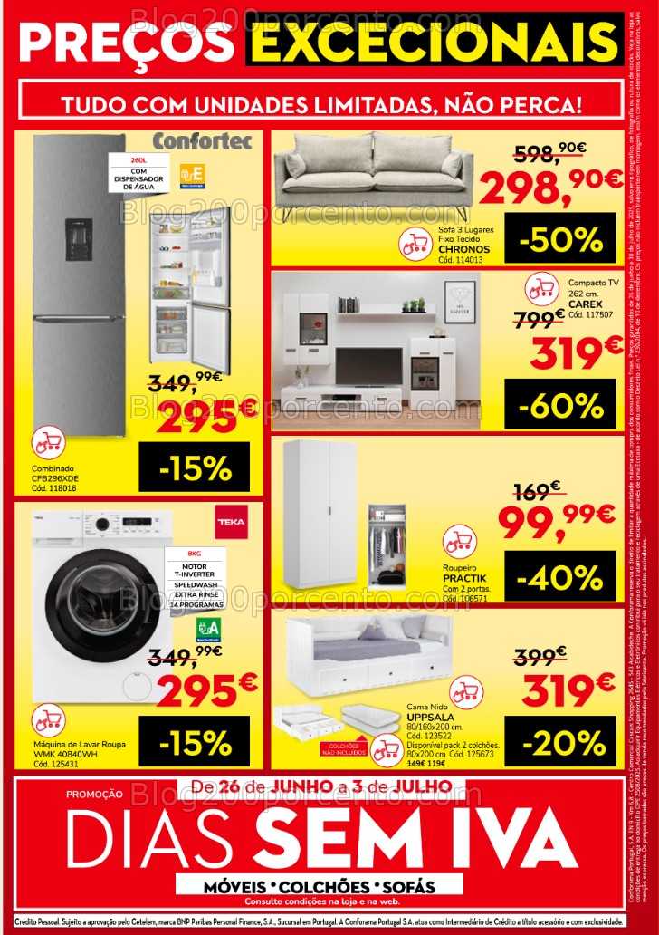 Antevisão Folheto CONFORAMA Saldos Promoções de 26 junho a 30 julho all