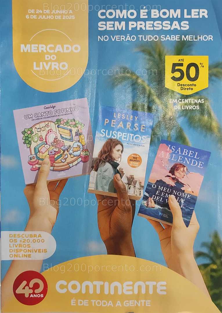 Antevisão Folheto CONTINENTE Livros Promoções de 24 junho a 6 julho all