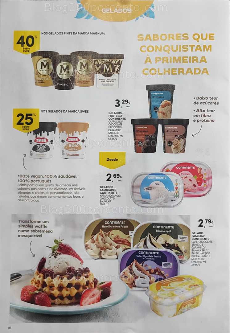 Antevisão Folheto CONTINENTE Gelados e Bebidas verão Promoções de 24 junho a 6 julho all