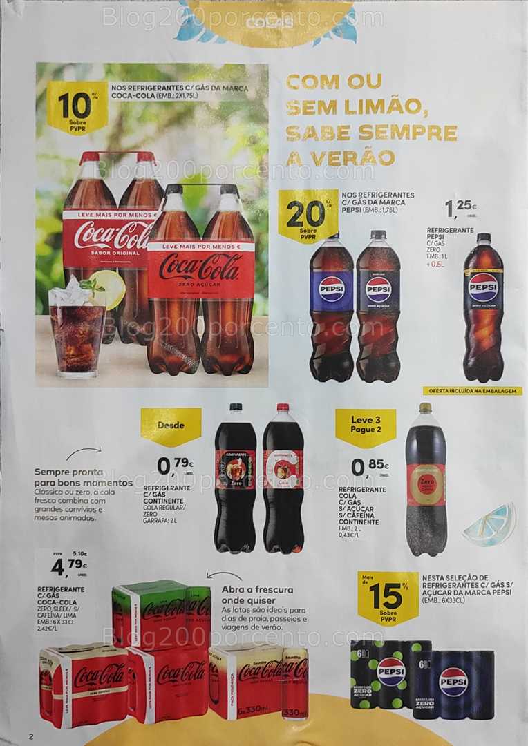 Antevisão Folheto CONTINENTE Gelados e Bebidas verão Promoções de 24 junho a 6 julho all