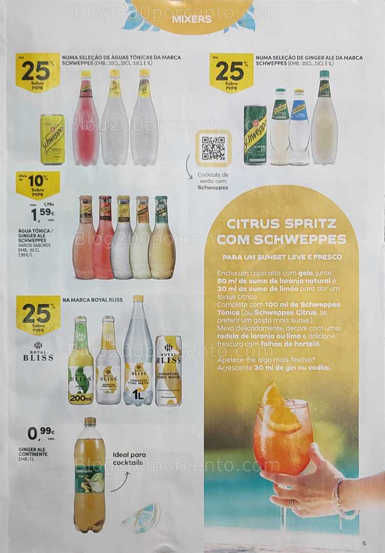 Antevisão Folheto CONTINENTE Gelados e Bebidas verão Promoções de 24 junho a 6 julho all
