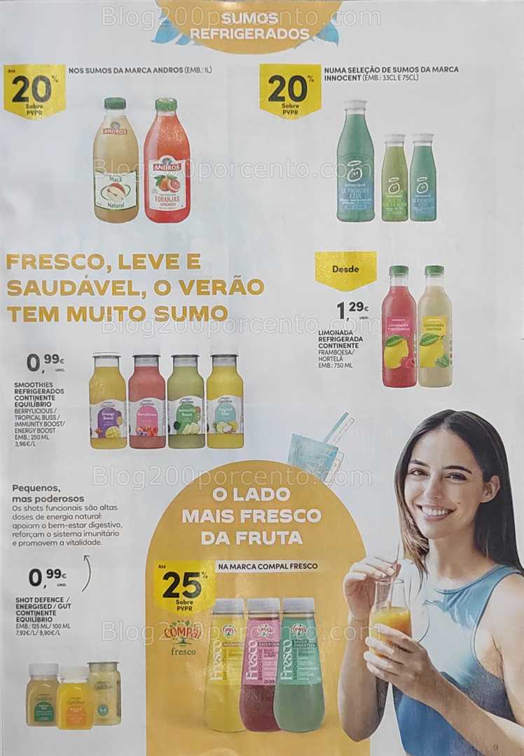 Antevisão Folheto CONTINENTE Gelados e Bebidas verão Promoções de 24 junho a 6 julho all