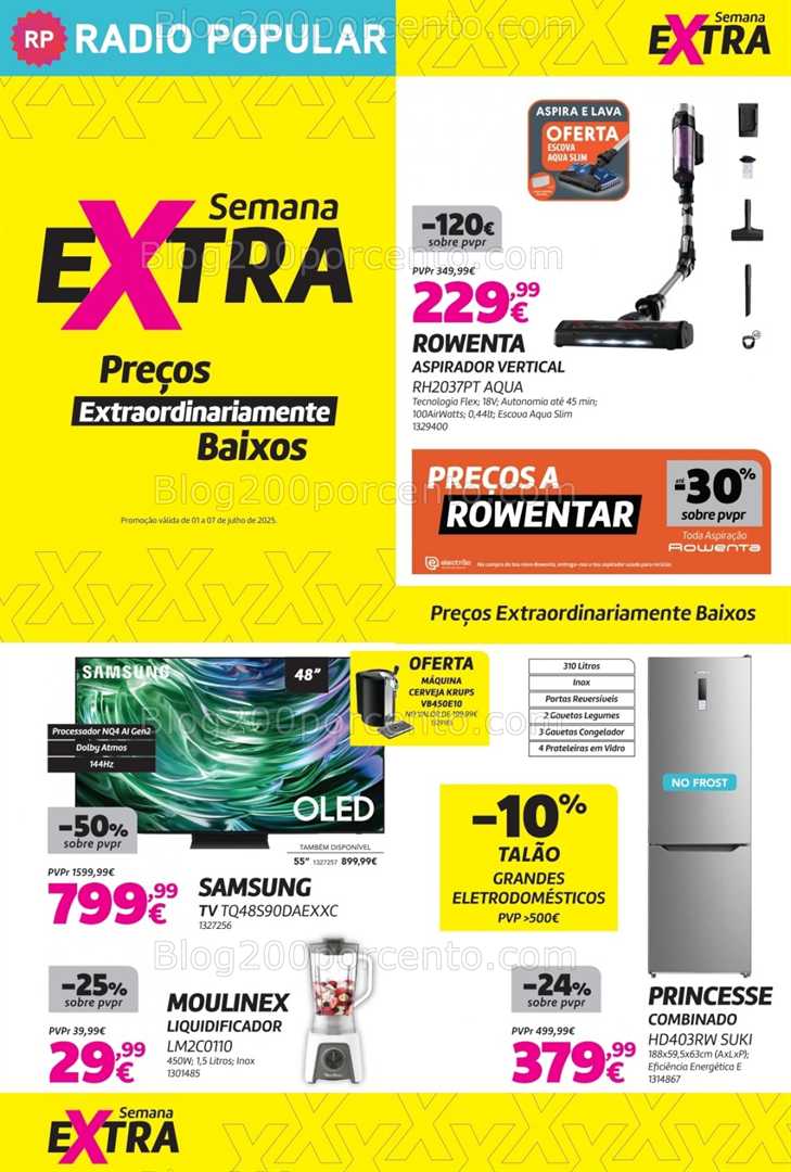 Antevisão Folheto RADIO POPULAR Extra Promoções de 1 a 7 julho all