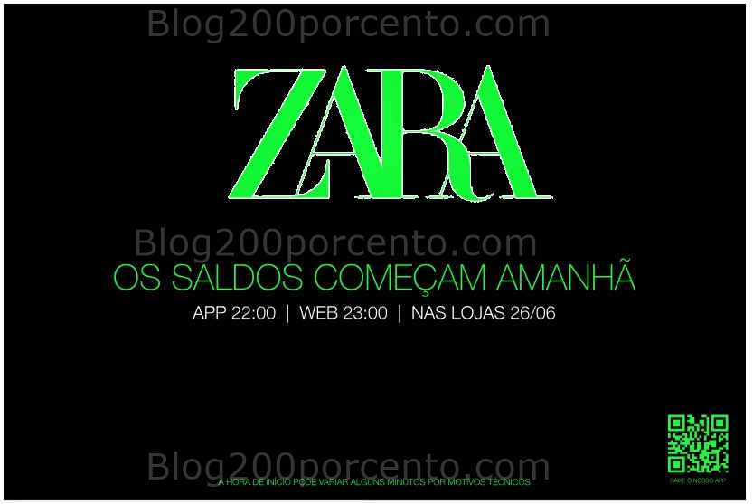 ALERTA - Saldos ZARA Online começa já amanhã, dia 26 junho nas lojas!