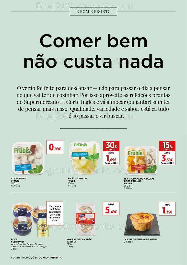 Antevisão Folheto EL CORTE INGLÉS Promoções de 11 a 24 julho