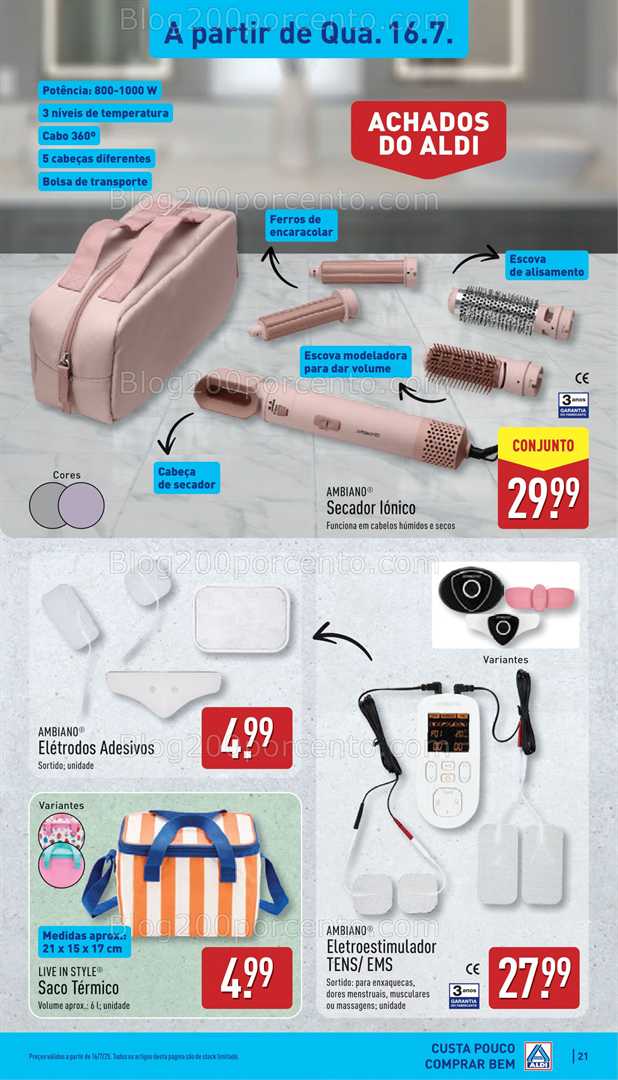Antevisão Folheto ALDI Promoções de 14 a 20 julho bazar 16
