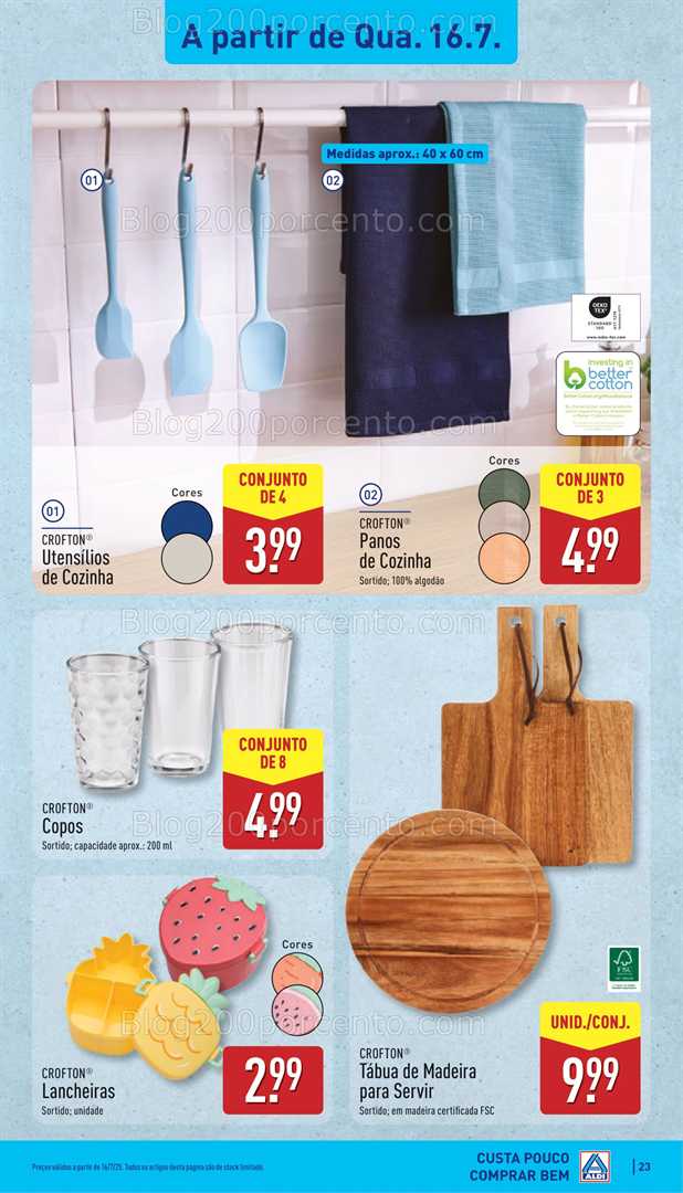 Antevisão Folheto ALDI Promoções de 14 a 20 julho bazar 16