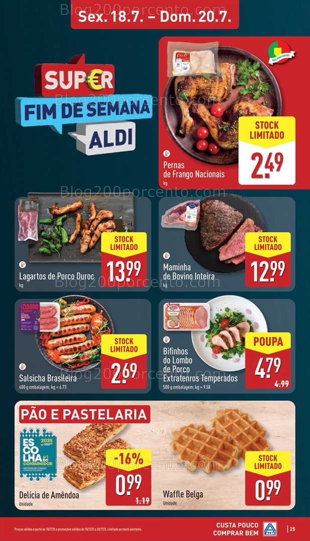Antevisão Folheto ALDI Promoções Fim de Semana - 18 a 20 julho fim de semana