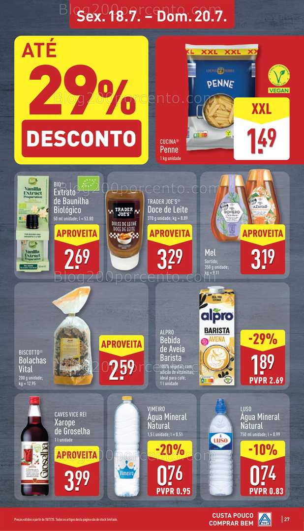 Antevisão Folheto ALDI Promoções Fim de Semana - 18 a 20 julho fim de semana