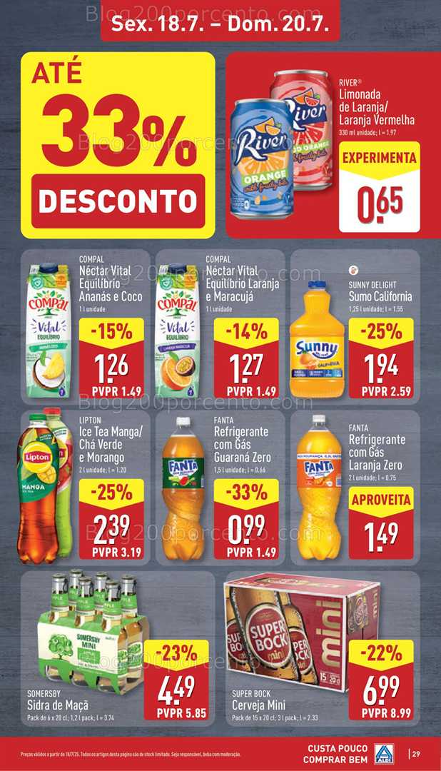 Antevisão Folheto ALDI Promoções Fim de Semana - 18 a 20 julho fim de semana