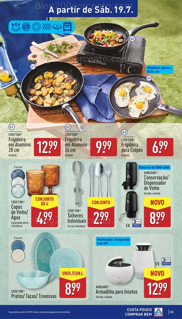 Antevisão Folheto ALDI Promoções de 14 a 20 julho bazar 19