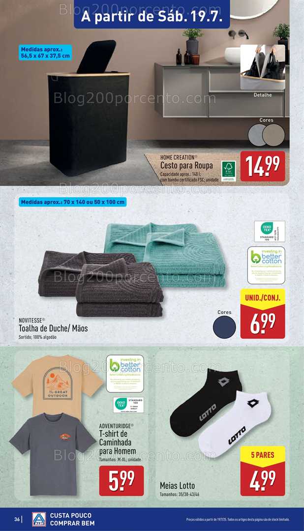 Antevisão Folheto ALDI Promoções de 14 a 20 julho bazar 19